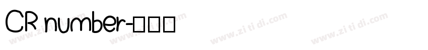 CR number字体转换